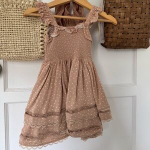 Noralee Birdie Charming Apricot Polka Dot Dress